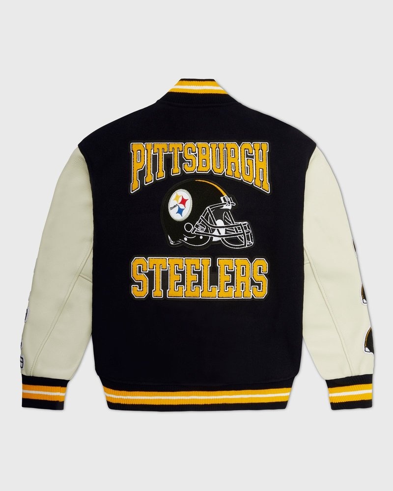 outerwear octobers very own ovo nfl pittsburgh steelers varsity jacket black
