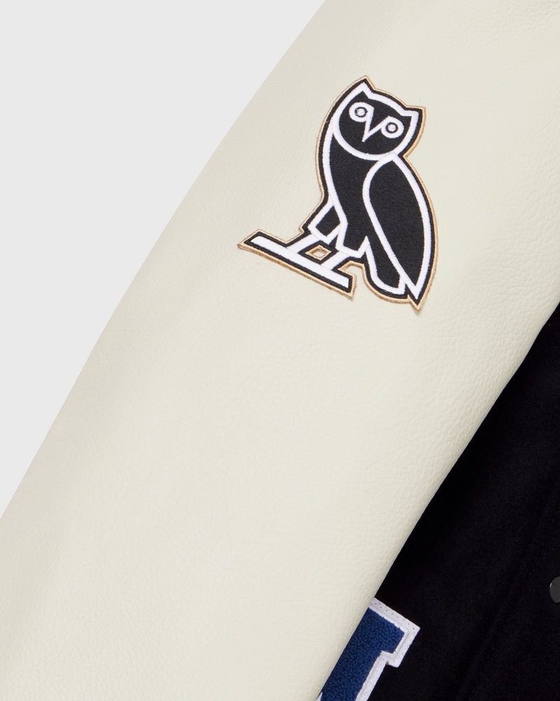 outerwear octobers very own ovo nfl new orleans saints varsity jacket black